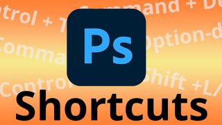 Photoshop Shortcuts on a orange and yellow gradient background