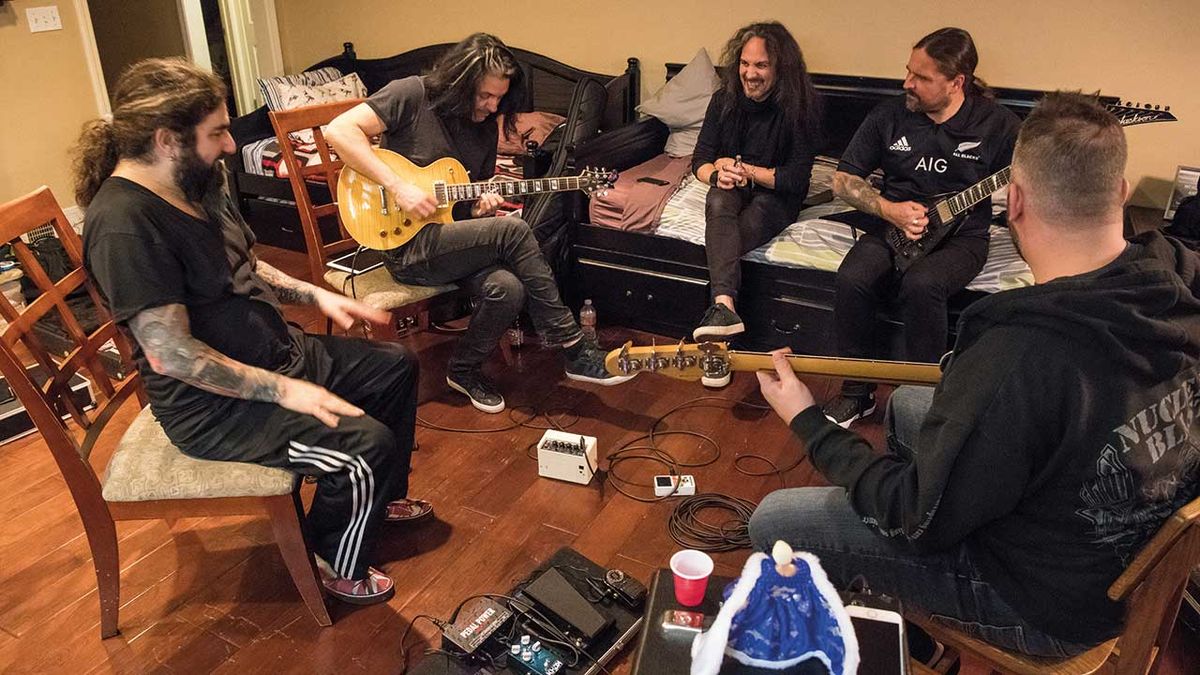 Metal Allegiance in the studio