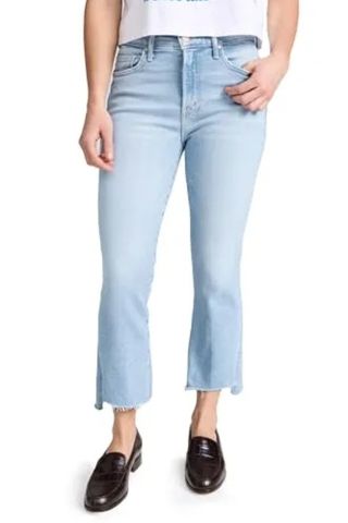 Mother Women's Petite Lil Insider Crop Step Fray Jeans, Limited Edition, Blue, 26