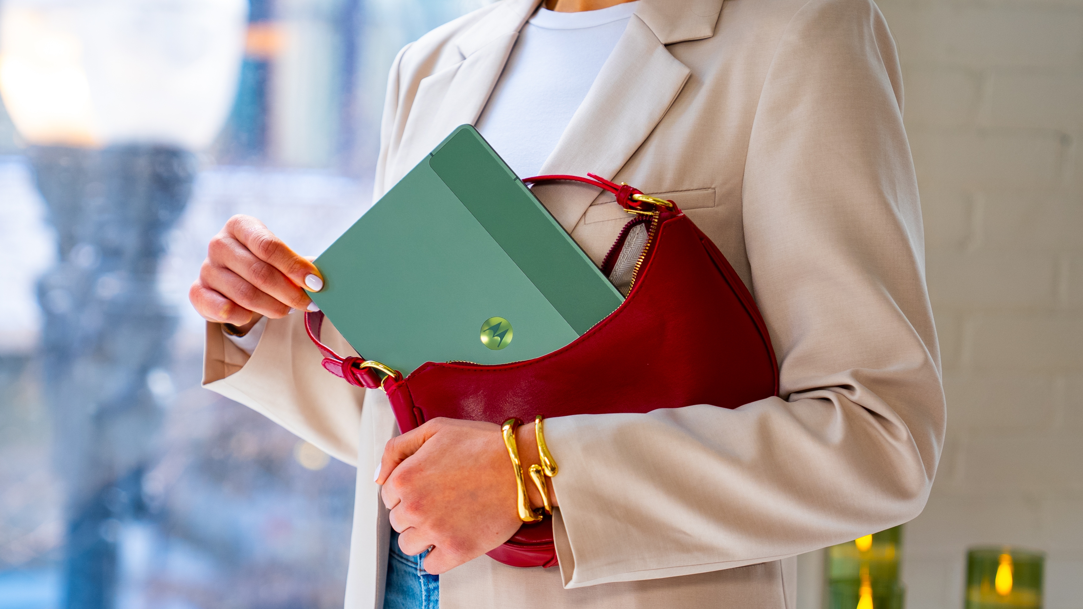 The Moto Pad 2026 in a bag