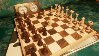 A chess board in The Queen's Gambit Chess.