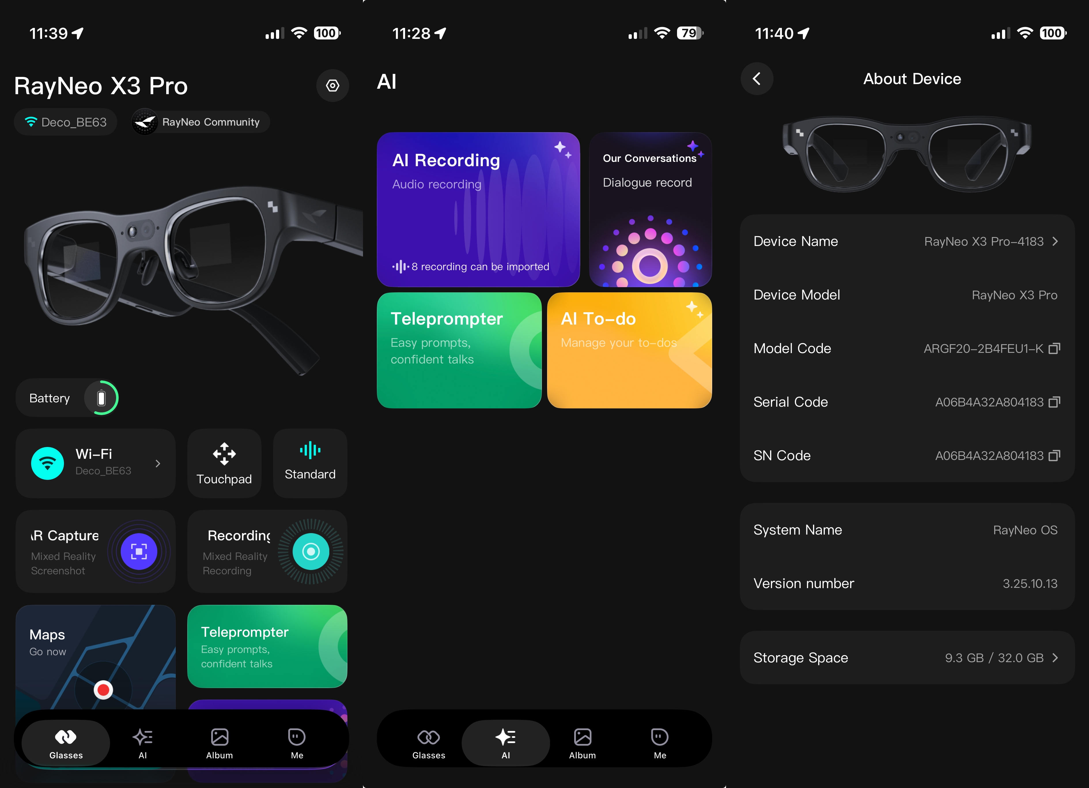 RayNeo X3 Pro AR glasses