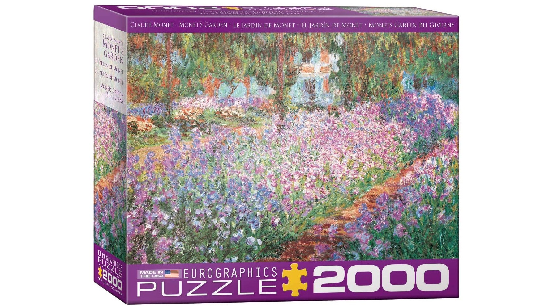 Jigsaw puzzle based on impressionist painting of a flower-filled garden