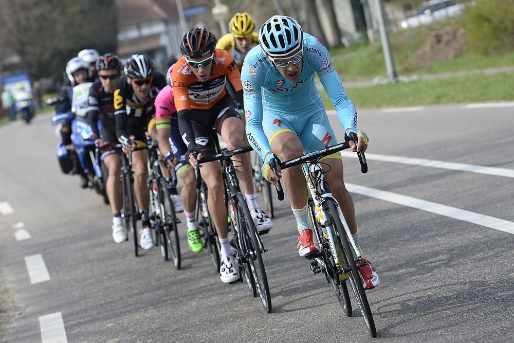 Belgian racer Laurens de Vreese of Astana Pro Team leads a breakaway