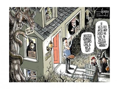 Mitt's haunted house