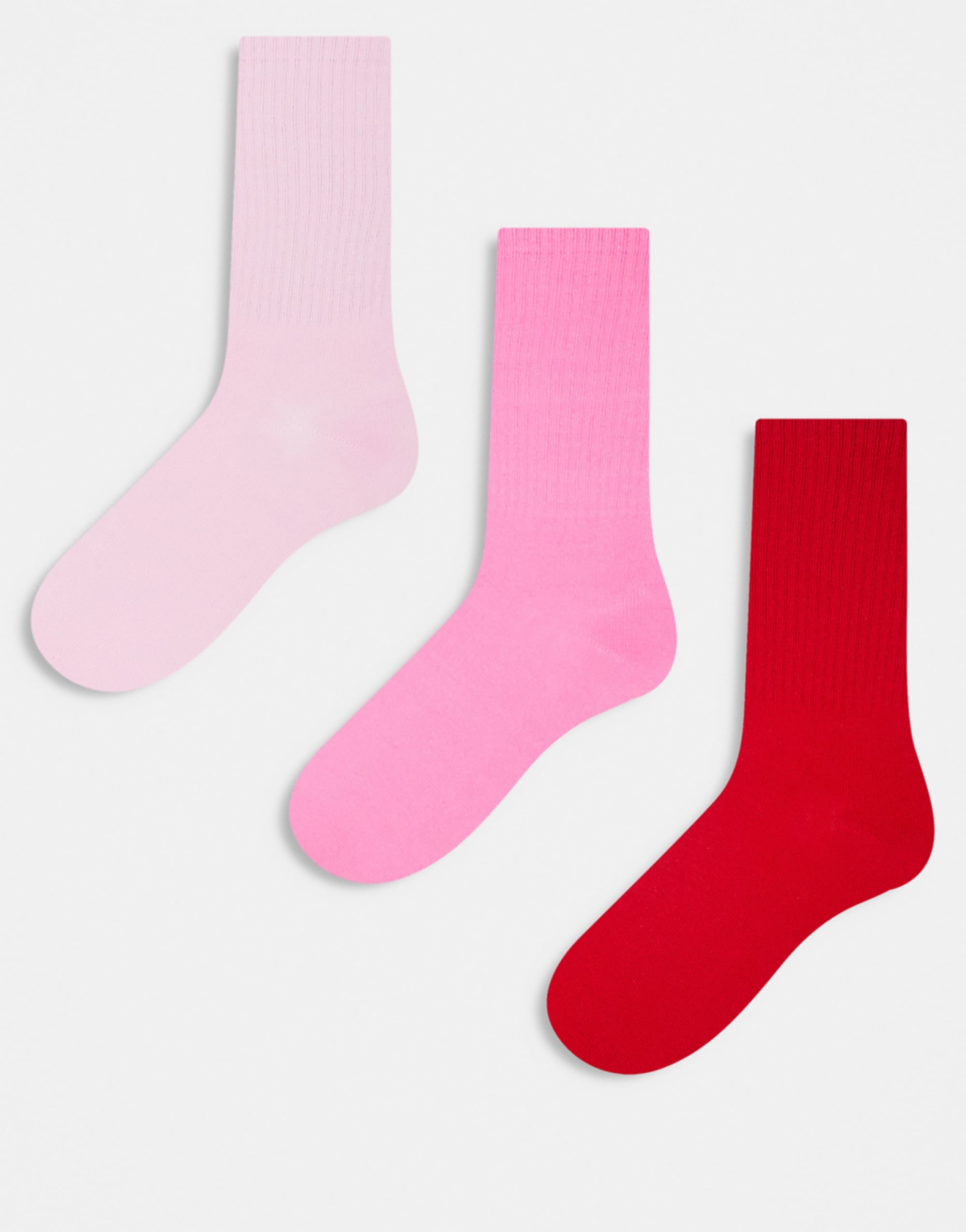 Jjxx 3 Pack Ankle Socks in Red and Pink