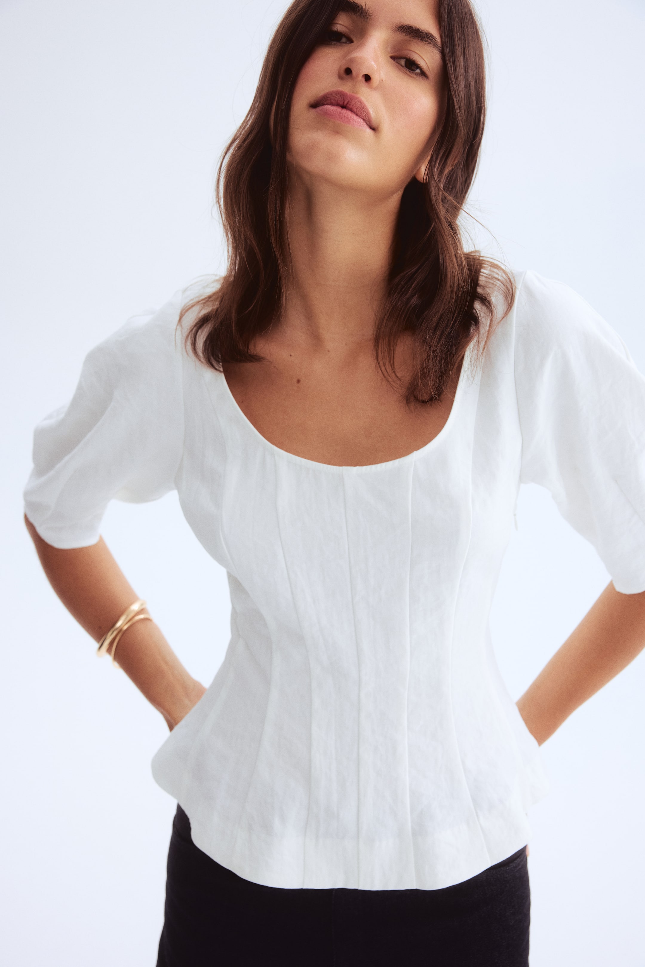 Scoop-Neck Blouse