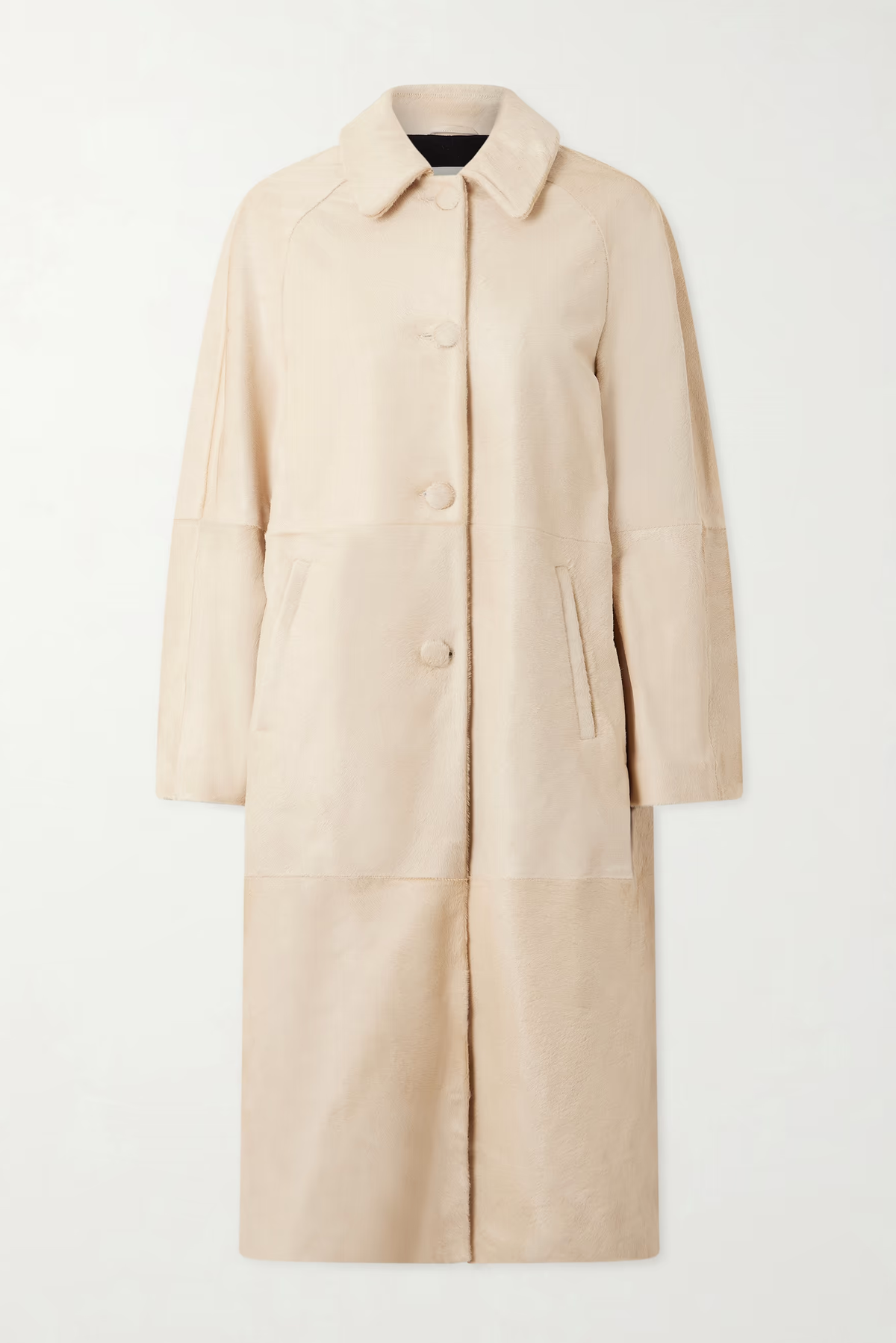 Nour Hammour, Paneled Calf Hair Coat