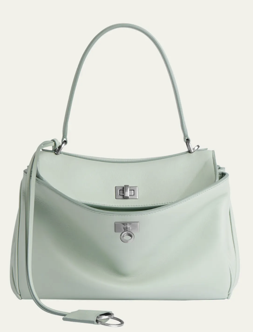Balenciaga, Rodeo Small Calfskin Top-Handle Bag