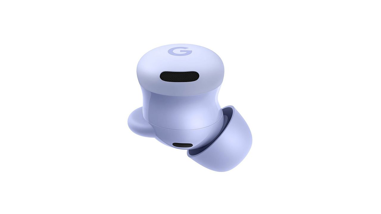 Close up of leaked Pixel Buds 2a earbuds