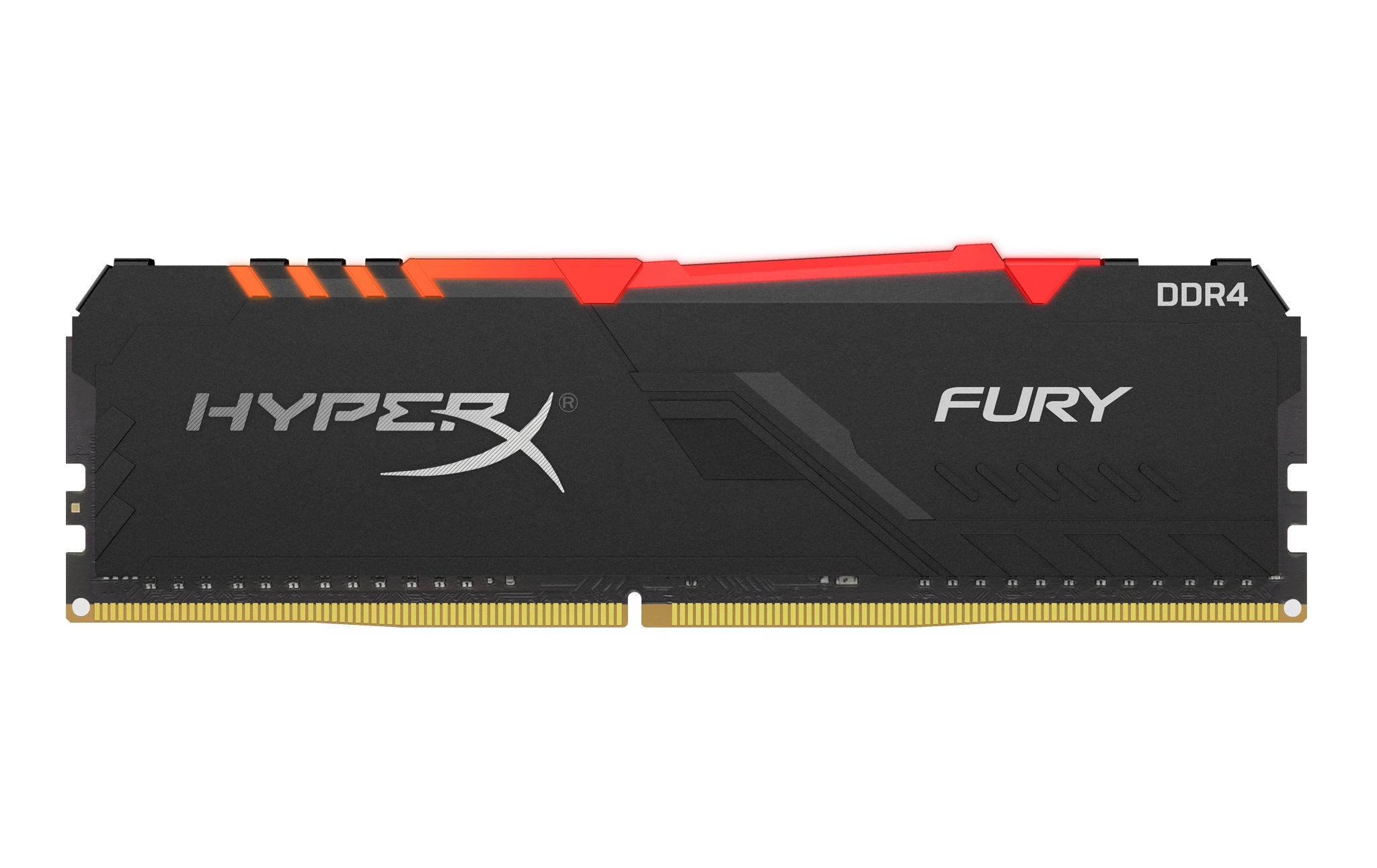 HyperX Fury RGB 3733MHz from the front against a white background