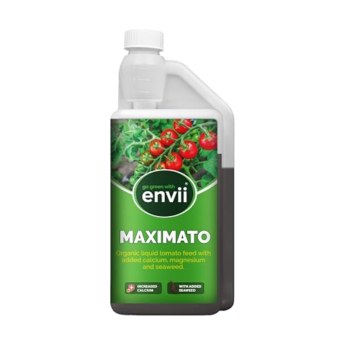 Envii Maximato, Liquid Tomato Feed Fertiliser, Organic Plant Food With Seaweed, Magnesium &amp;amp; Calcium, Boosts Growth &amp;amp; Fruiting for Tomato Plants &amp;amp; Vegetables, 1l
