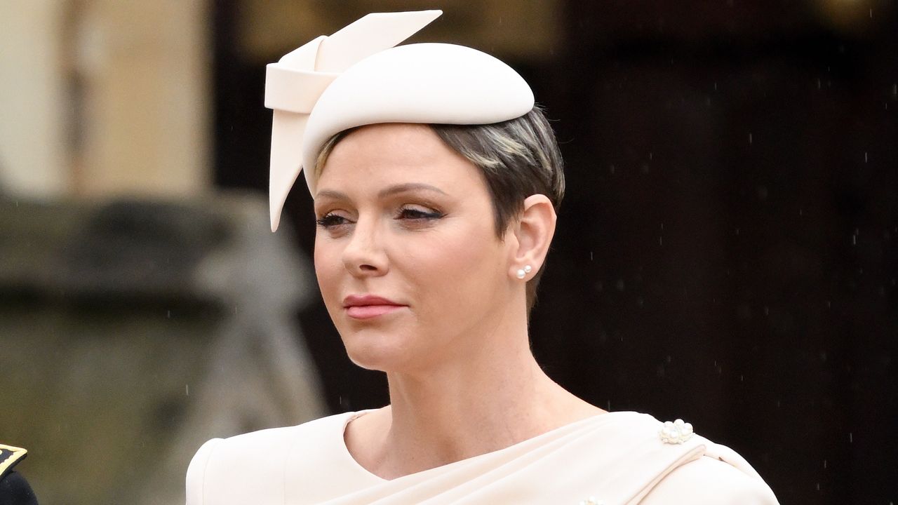 Princess Charlene&#039;s surprise style transformation revealed. Seen here she arrives at Westminster Abbey