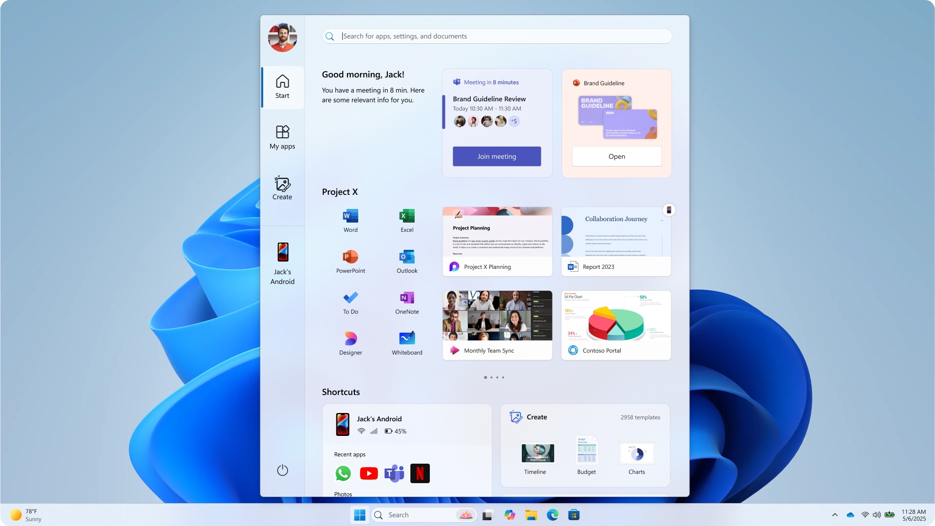 Windows 11 Start menu exploration