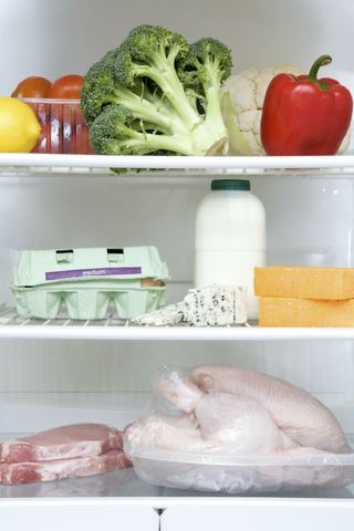 food in a fridge