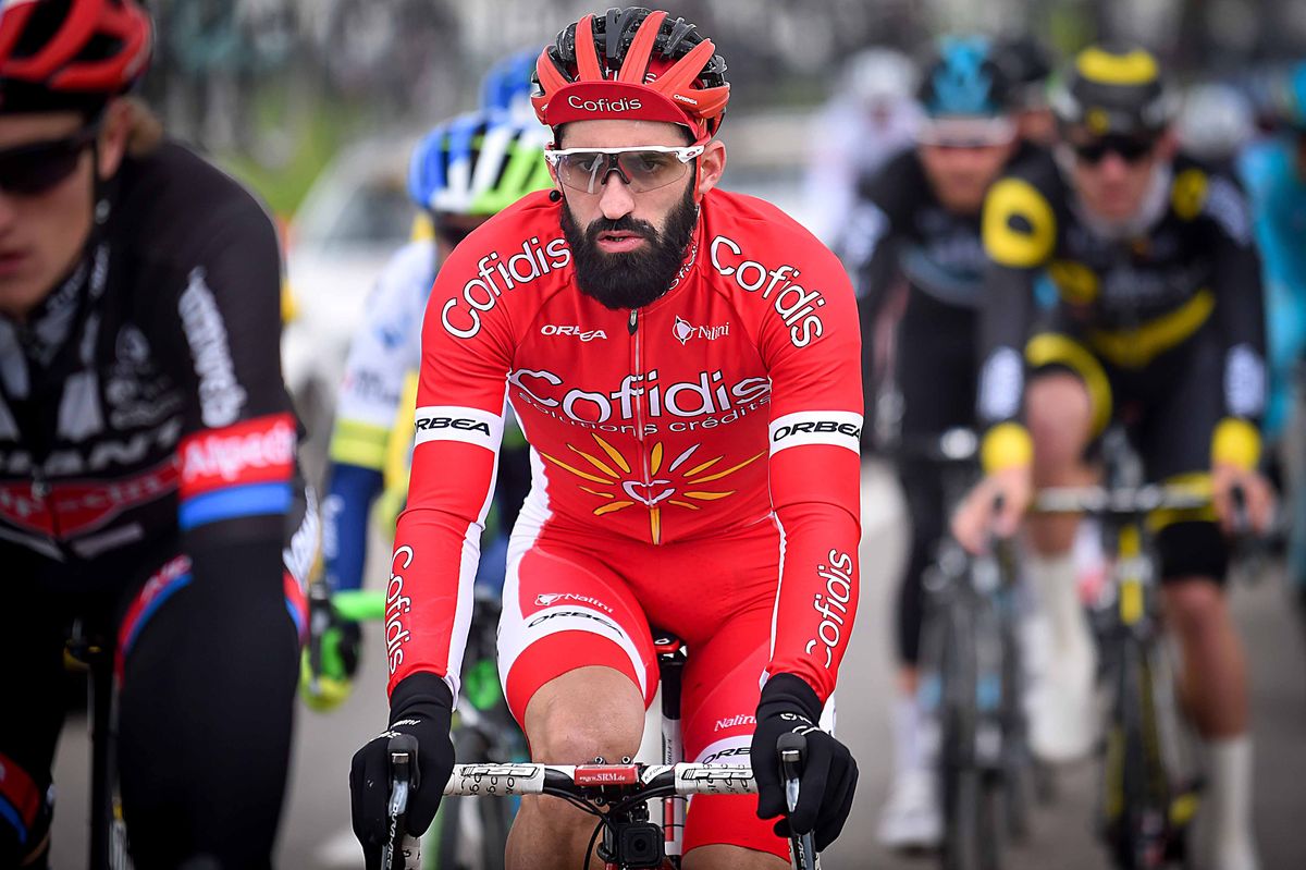 Geoffrey Soupe (Cofidis) rivals Simon Geschke in the beard department