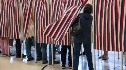 Voters in New Hampshire cast their ballots in US mid-terms, November 2022