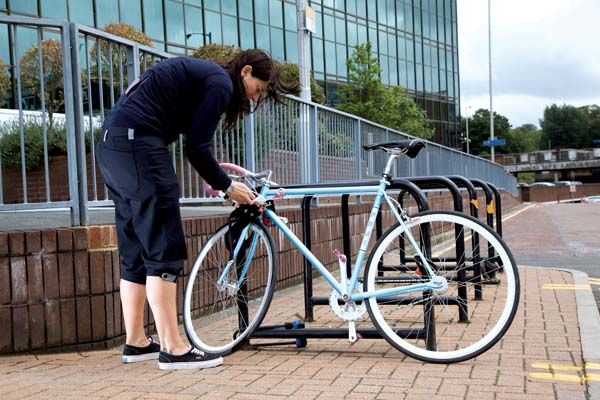 Locking up a bike