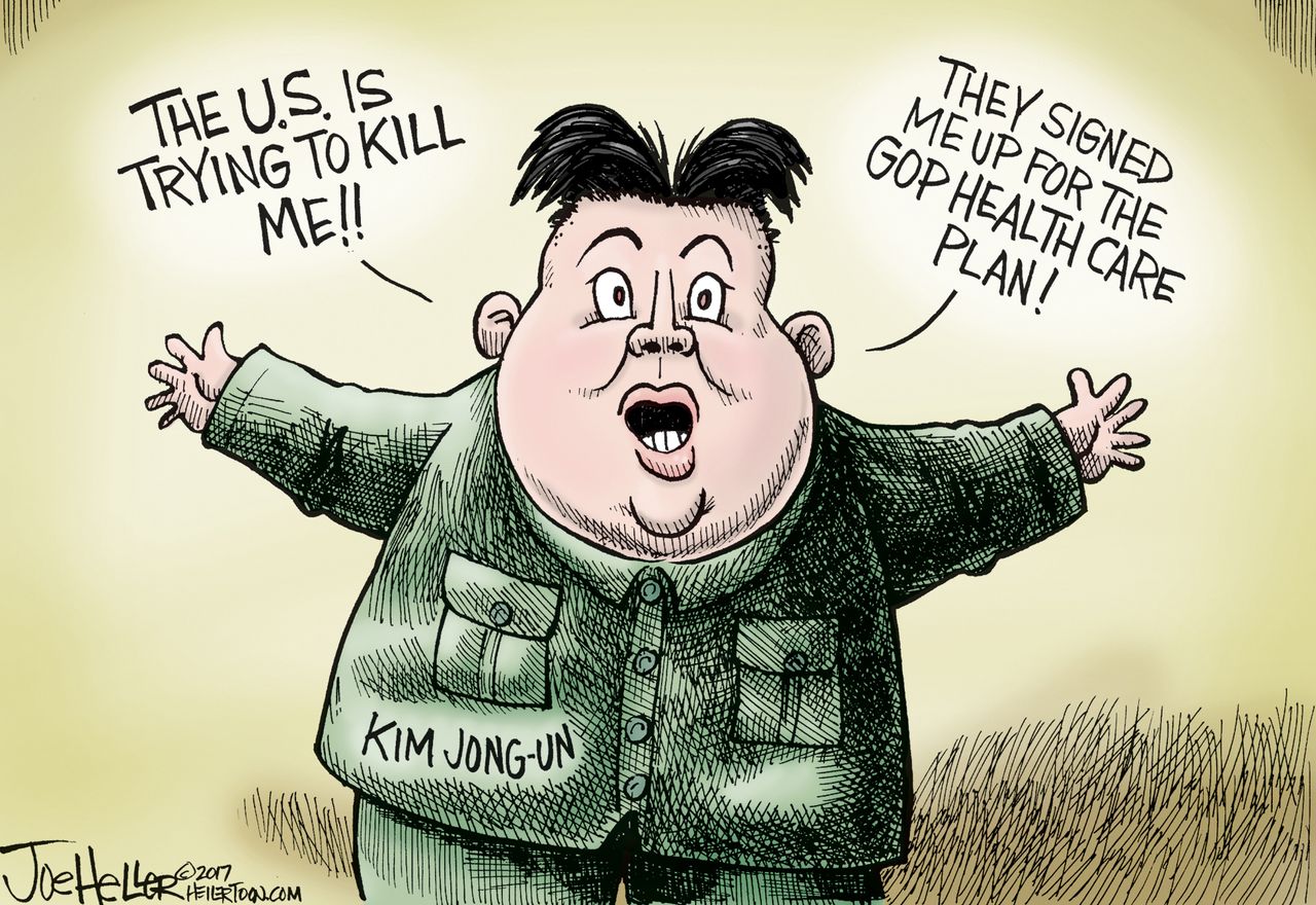 Political Cartoon U.S. Kim Jong Un North Korea GOP Health Care AHCA