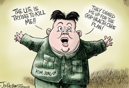 Political Cartoon U.S. Kim Jong Un North Korea GOP Health Care AHCA