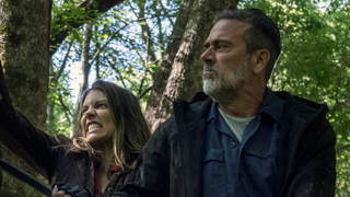 Lauren Cohan and Jeffrey Dean Morgan in The Walking Dead.