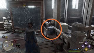 The chest containing the cipher for the puzzle doors in Hogwarts Legacy