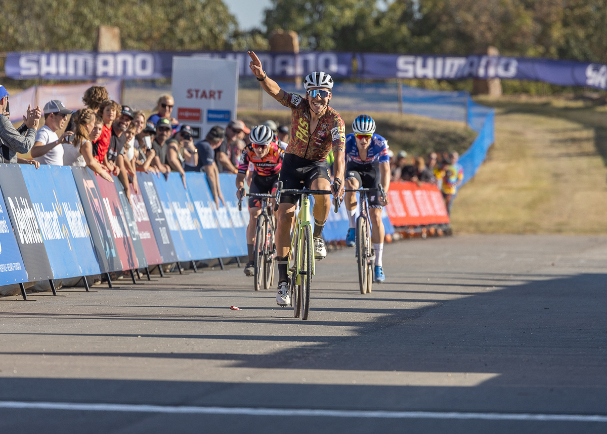 Curtis White (Steve Tilford Foundation Racing) outfoxed the chase group jumping early to take advantage of a headwind through parts of Stonehenge and coasted across the line to take 3rd place.