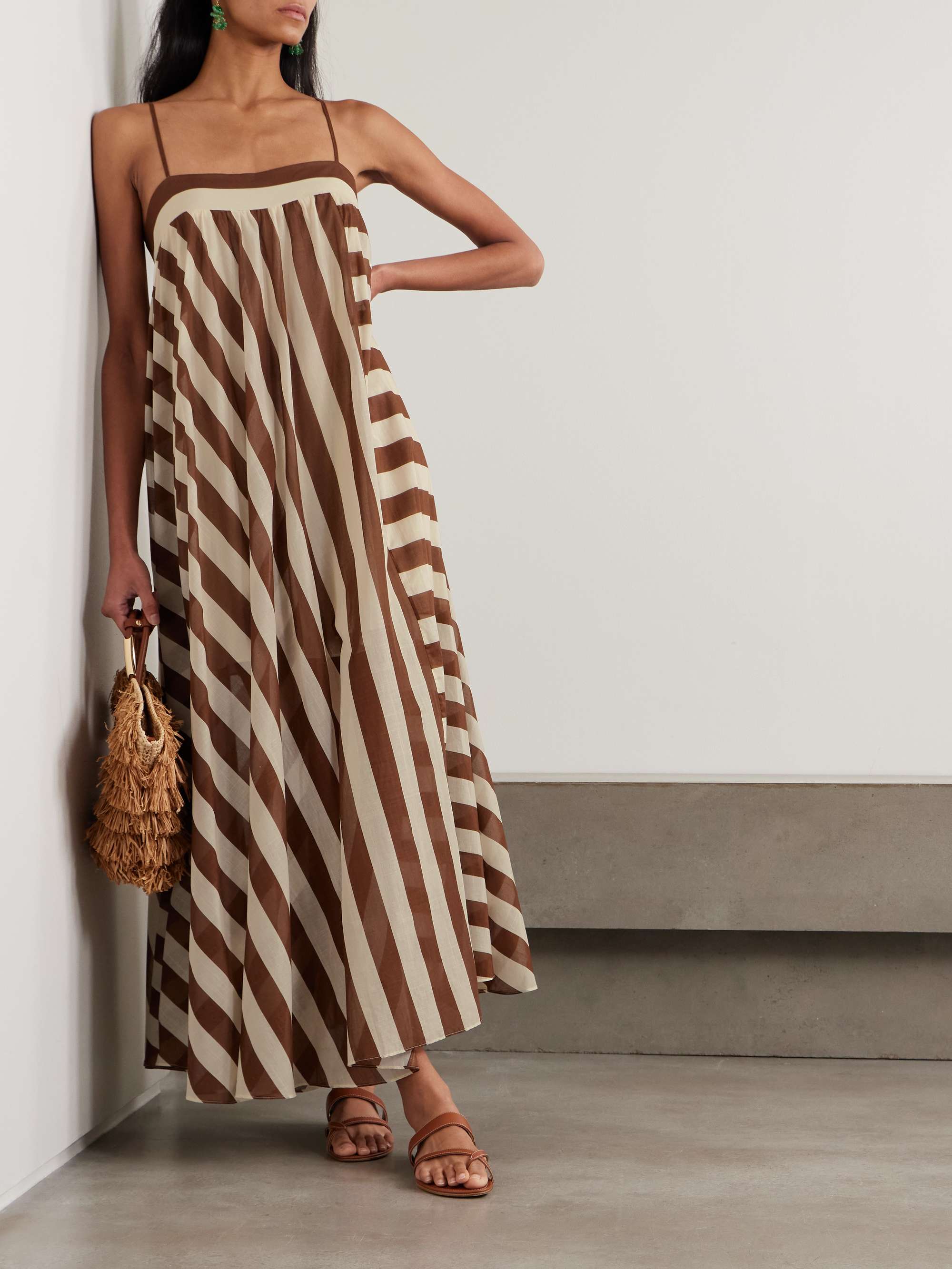 Daylight Striped Cotton Maxi Dress