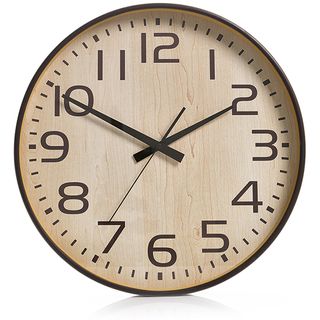 giant round wooden wall clock