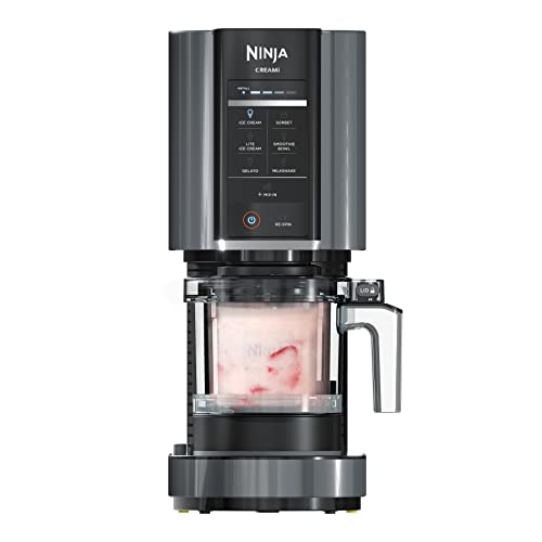 Ninja Creami, Ice Cream Maker, Ice Cream, Gelato, Sorbet,milkshakes, Mix-Ins, Smoothie Bowls & More, 7-In-1, Ice Cream Pints, Pint Lid, Healthy Ice Cream, Compact, Perfect for Kids, Black, Nc299amz