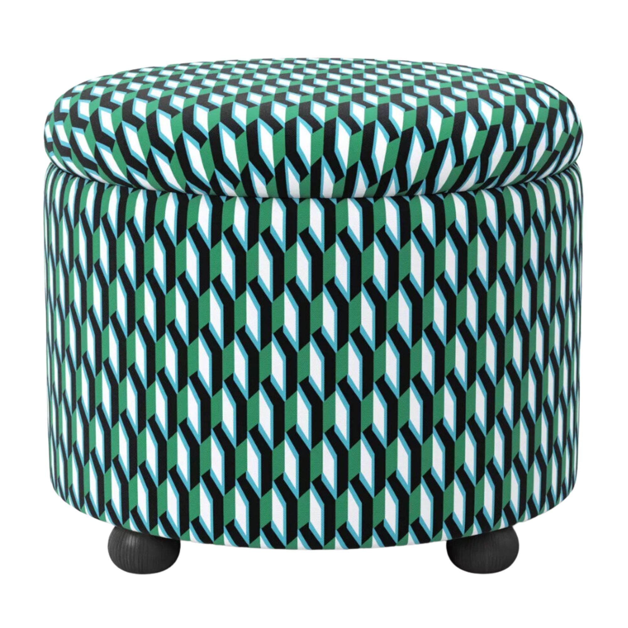 Arrow Geo Green Storage Ottoman