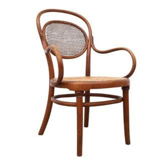No 12 Thonet Caned Bistro Armchair