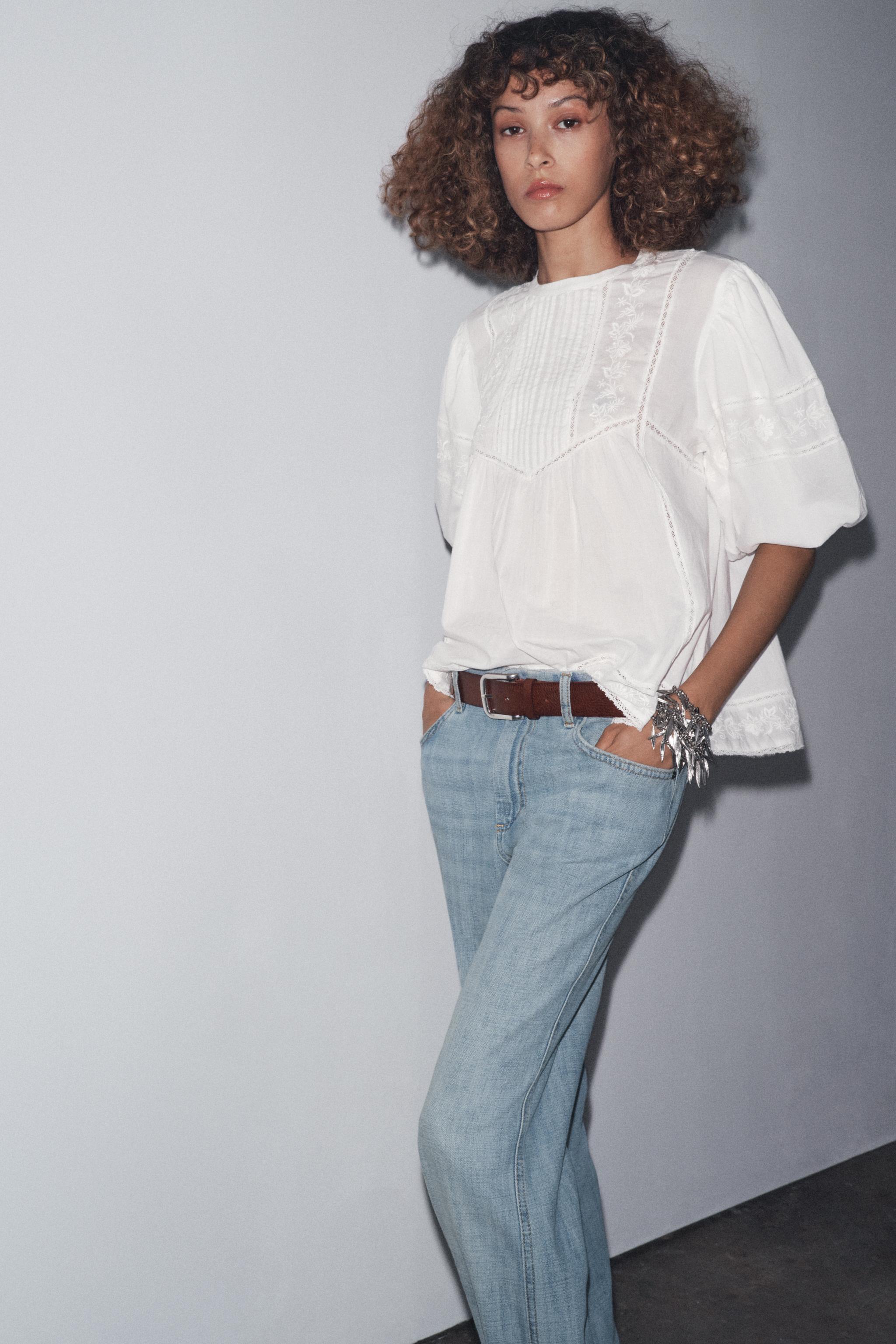 Zw Collection Embroidered Romantic Blouse