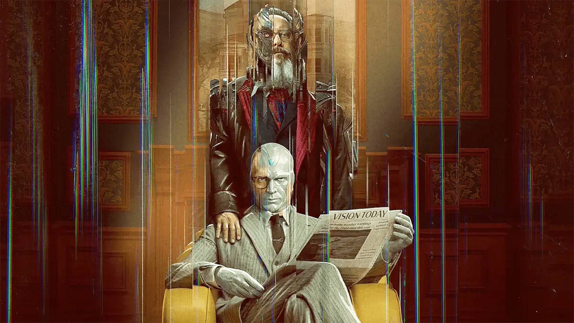 James Spader and Paul Bettany in "VisionQuest" poster for Disney+