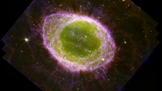 The Ring Nebula or Messier 57 as never seen before in images taken by the James Webb Space Telescope