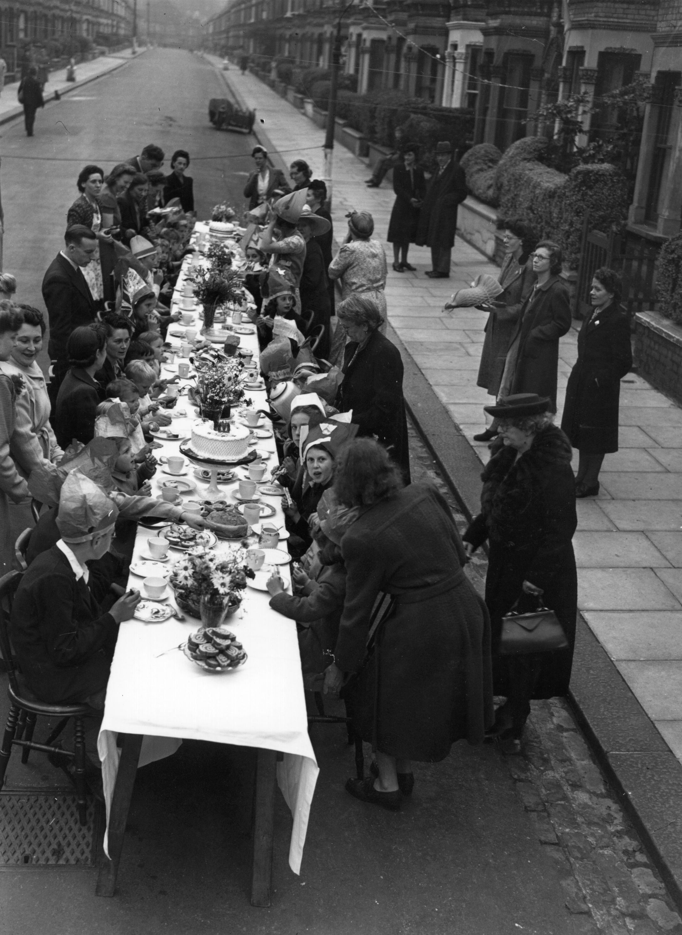 Street party near Clapham Common VE Day 1945 Getty images