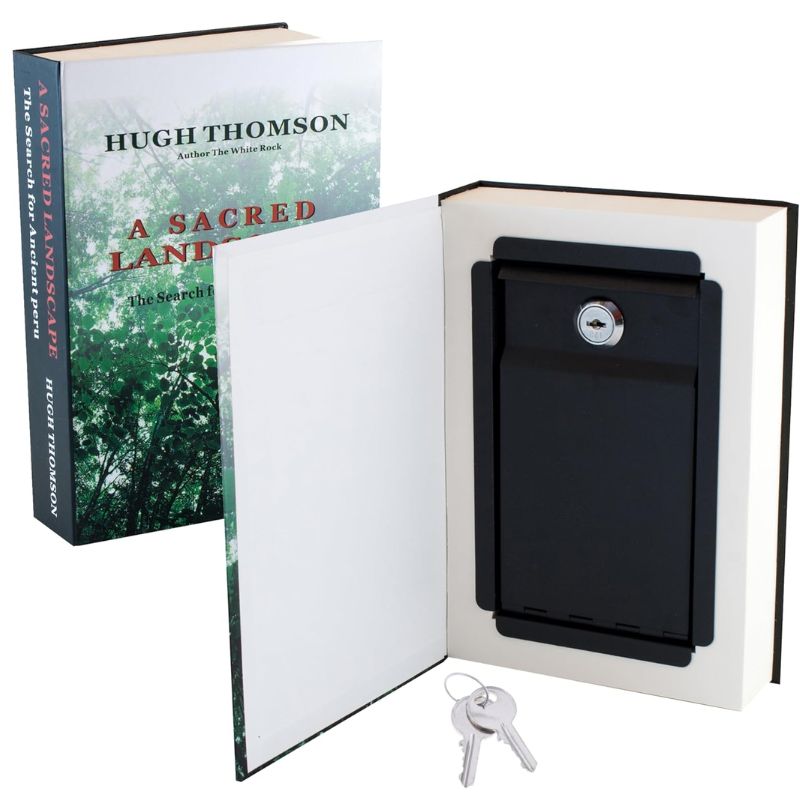 The Real Book Safe Barrel Key Locking Secret Diversion Locker with 2 Keys