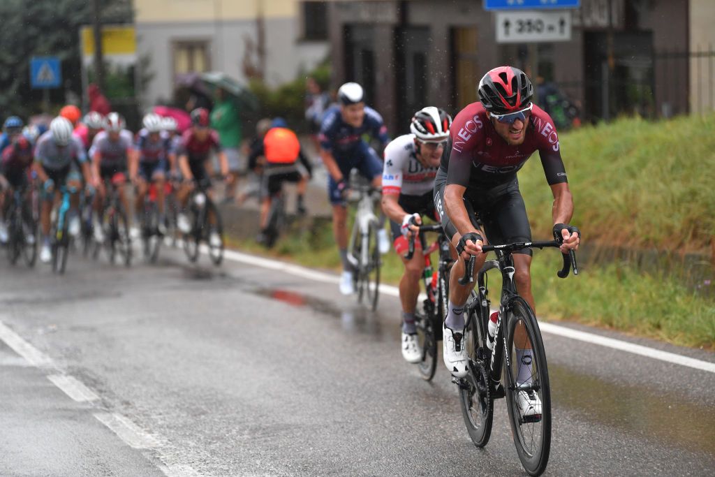 VARESE ITALY AUGUST 03 Gianni Moscon of Italy and Team INEOS during the 1st Grande Trittico Lombardo 2020 a 1997km race from Legnano to Varese TritticoLombardo on August 03 2020 in Varese Italy Photo by Tim de WaeleGetty Images