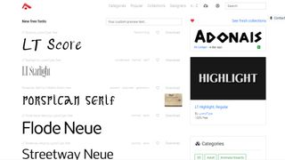 Website screenshot for Abstract Fonts