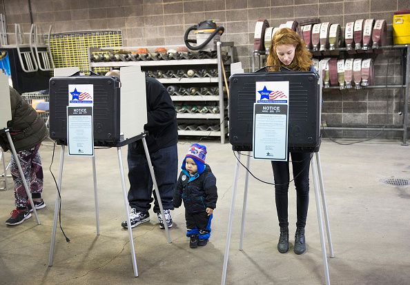 Voters in Chicago.