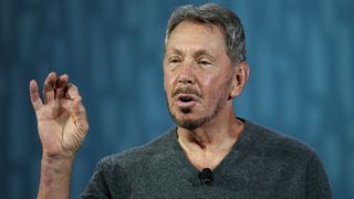 Oracle chairman of the board and chief technology officer Larry Ellison delivers a keynote address during the 2019 Oracle OpenWorld on September 16, 2019 in San Francisco, California