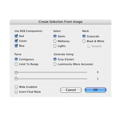 Compositor image: When creating an image selection, you can specify how you want the image to appear after you have selected it.