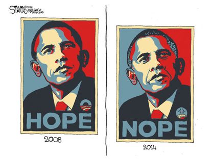 Obama cartoon 2014 midterm election
