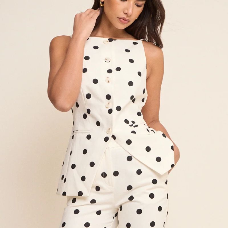 Nobody's Child , White Polka Dot Waistcoat