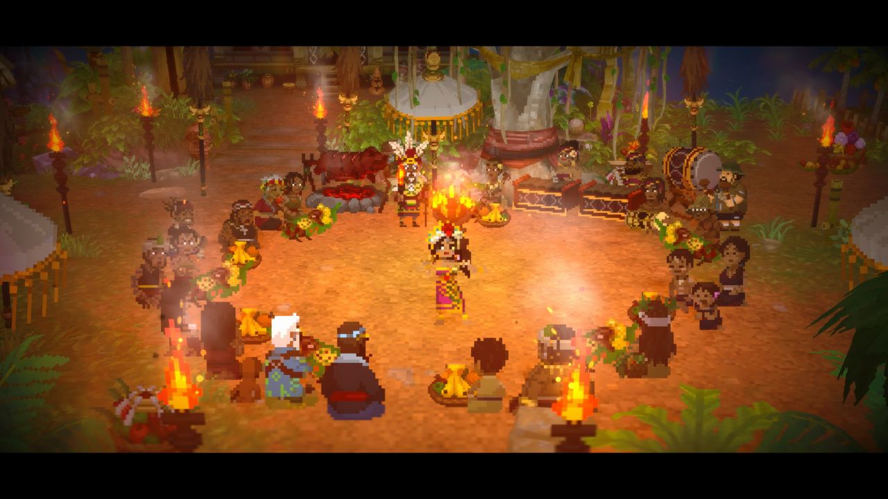 Villagers having a celebration