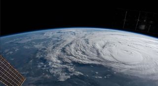 The International Space Station orbited over Hurricane Harvey and photographed the storm bearing down on the Texas coast.
