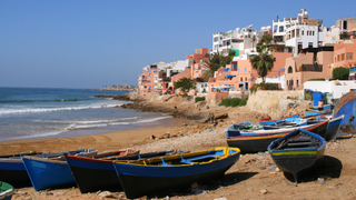 Taghazout beach in southern Morocco.