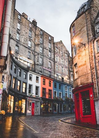 The old town in Edinburgh