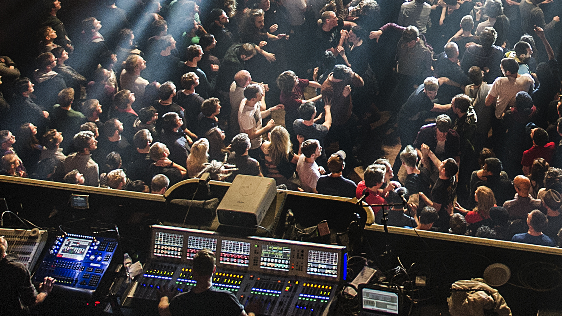 A crowd at a prog gig