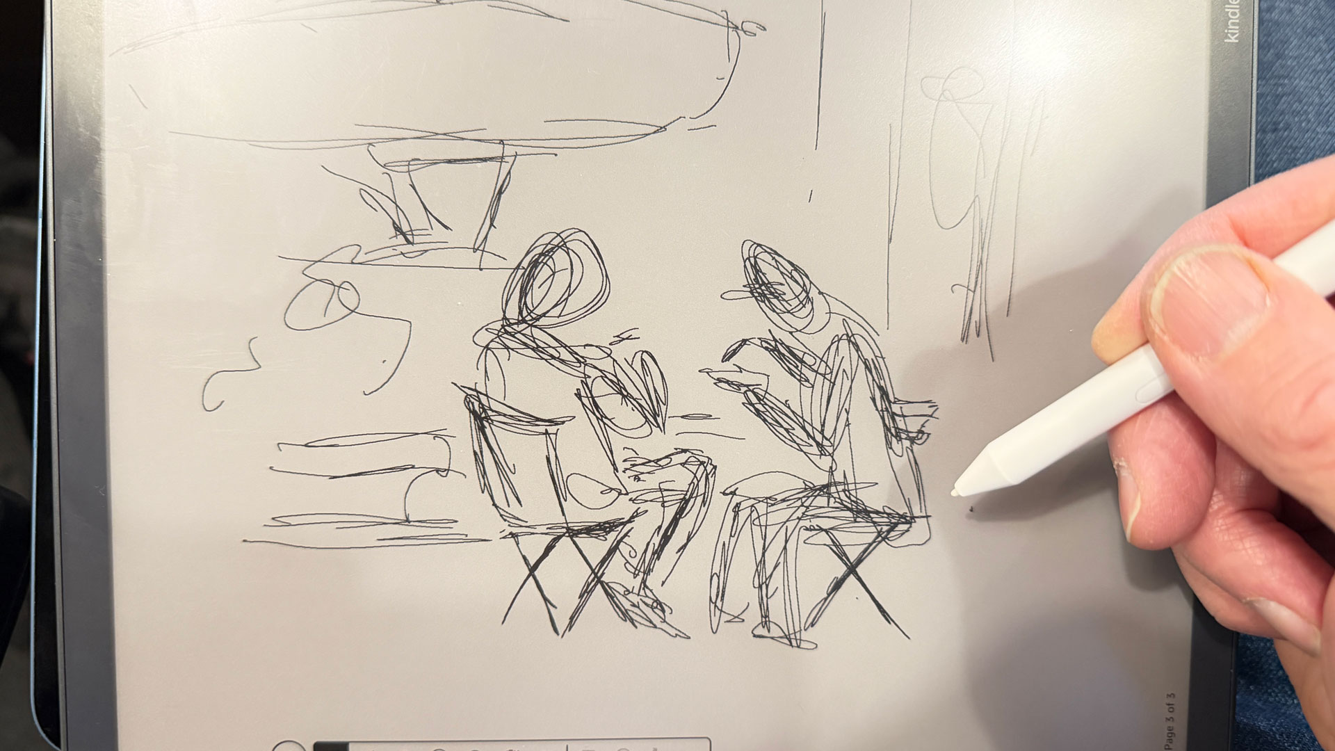 Drawing on iPad Air and Amazon Kindle Scribe Colorsoft